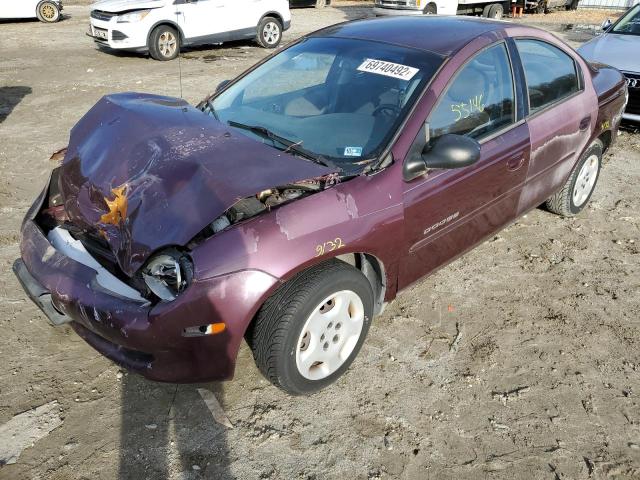 DODGE NEON BASE 2000 with VIN 1B3ES46C3YD612756 - Photo from auction