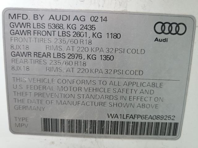 Photo 14 from auction – 2014 AUDI Q5 PREMIUM with VIN WA1LFAFP6EA089252