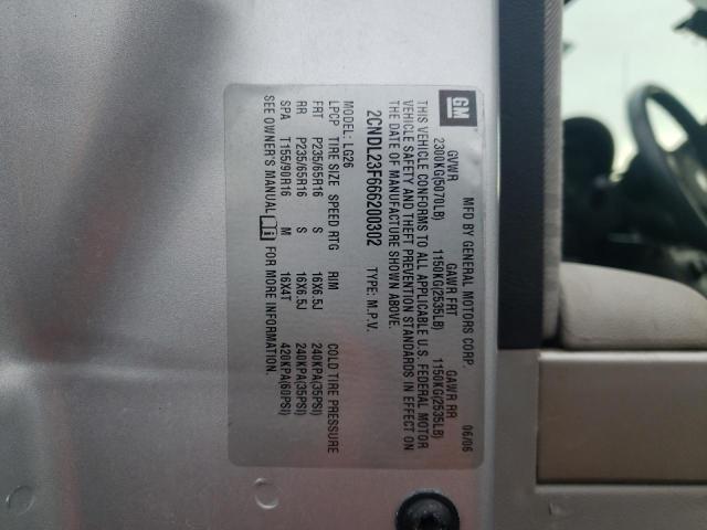 Photo 14 from auction – 2006 CHEVROLET EQUINOX LS with VIN 2CNDL23F666200302