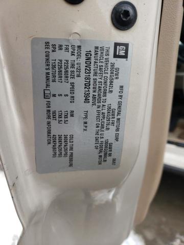 Photo 14 from auction – 2007 CHEVROLET UPLANDER L with VIN 1GNDV23187D213940