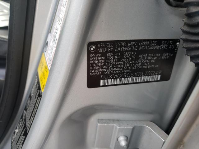 Photo 14 from auction – 2011 BMW X3 XDRIVE2 with VIN 5UXWX5C5XBL701249