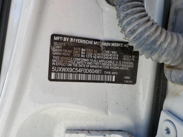 Photo 14 from auction – 2015 BMW X3 XDRIVE2 with VIN 5UXWX9C54F0D60481