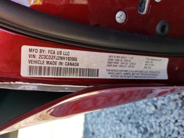 Photo 10 from auction – 2022 DODGE CHALLENGER with VIN 2C3CDZFJ2NH192065