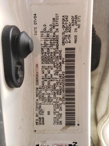 Zdjęcie 14 z aukcji – 2004 TOYOTA 4RUNNER SR z VIN JTEBU14RX40053043