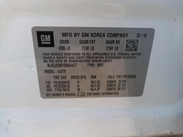 Photo 14 from auction – 2016 BUICK ENCORE PRE with VIN KL4CJDSB1GB654577