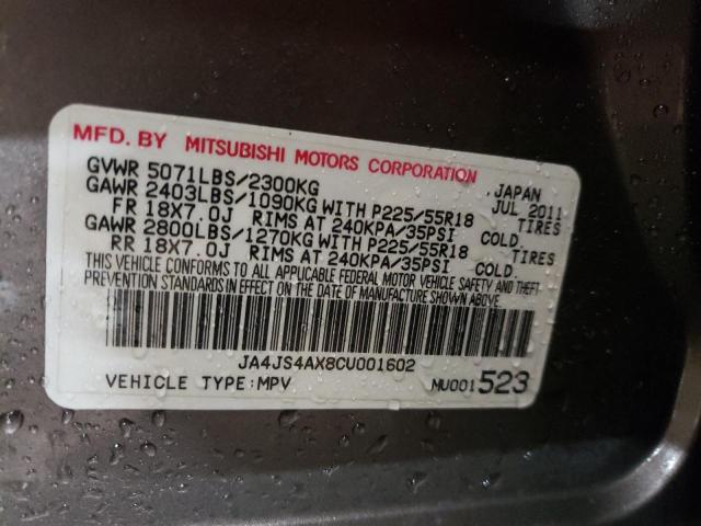 Photo 14 from auction – 2012 MITSUBISHI OUTLANDER with VIN JA4JS4AX8CU001602