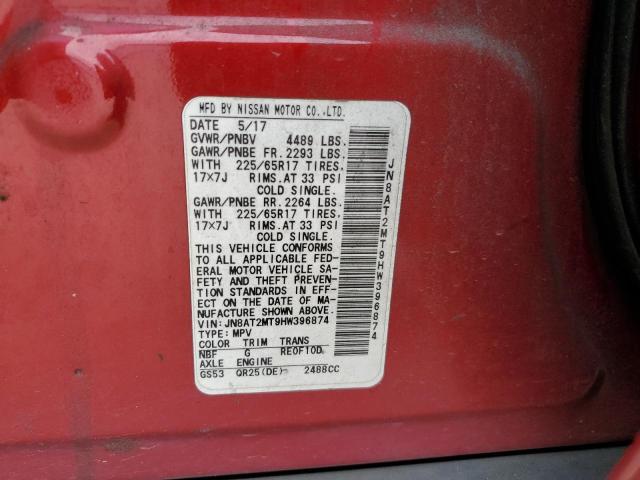 Photo 14 from auction – 2017 NISSAN ROGUE S with VIN JN8AT2MT9HW396874