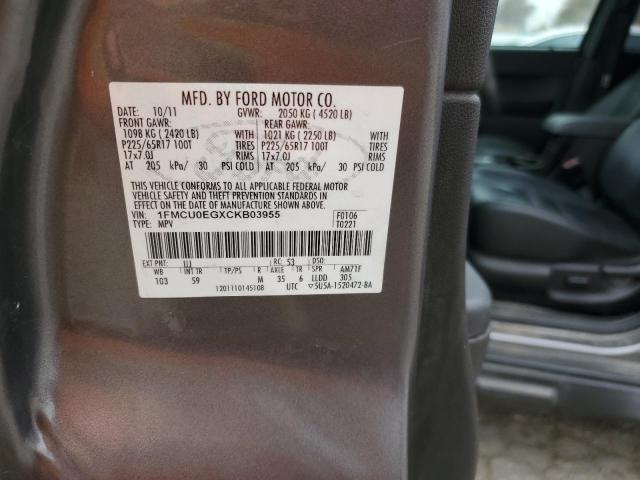Photo 14 from auction – 2012 FORD ESCAPE LIM with VIN 1FMCU0EGXCKB03955