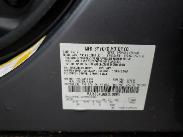 Photo 14 from auction – 2019 FORD ECOSPORT T with VIN MAJ6S3KL8KC310885