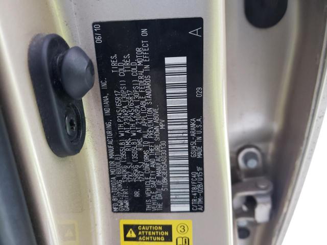 Photo 10 from auction – 2010 TOYOTA HIGHLANDER with VIN 5TDBK3EH5AS030130