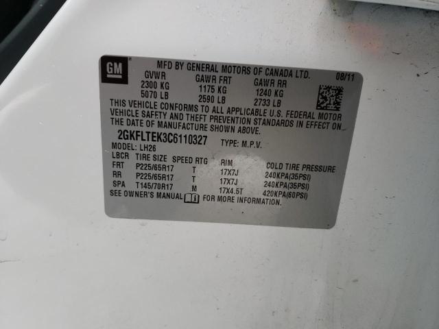 Photo 14 from auction – 2012 GMC TERRAIN SL with VIN 2GKFLTEK3C6110327