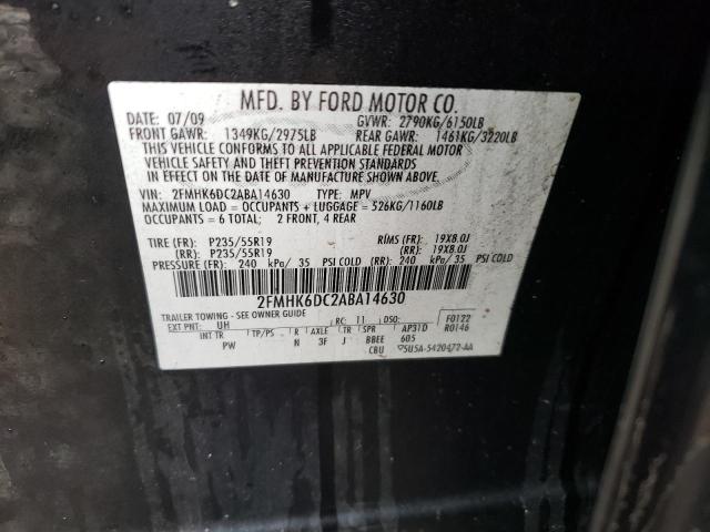 Photo 14 from auction – 2010 FORD FLEX LIMIT with VIN 2FMHK6DC2ABA14630