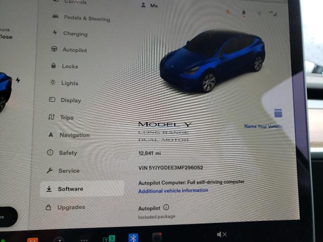 Photo 9 from auction – 2021 TESLA MODEL Y with VIN 5YJYGDEE3MF296052