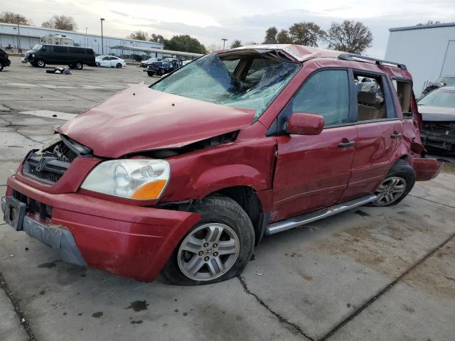 HONDA PILOT EX 2005 with VIN 2HKYF18455H555132 - Photo from auction