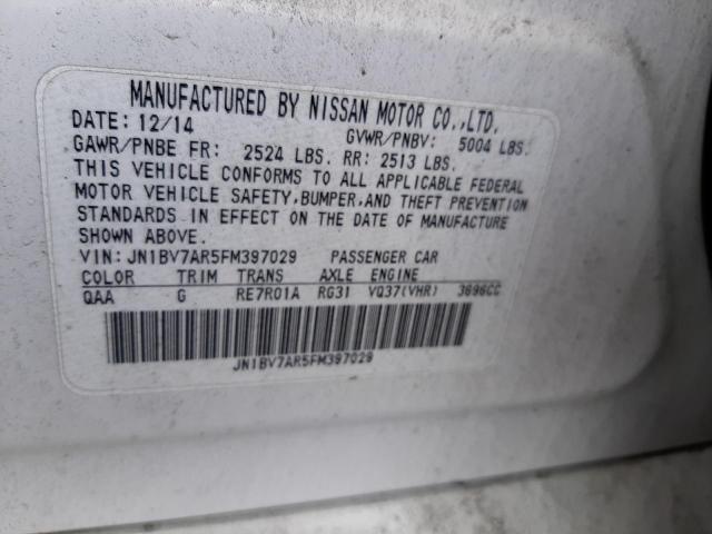 Photo 10 from auction – 2015 INFINITI Q50 BASE with VIN JN1BV7AR5FM397029