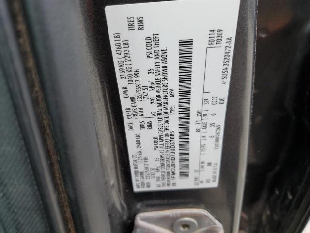 Photo 10 from auction – 2018 FORD ESCAPE SEL with VIN 1FMCU9HD7JUD37686