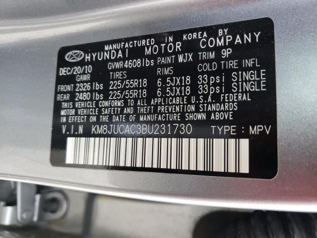 Photo 14 from auction – 2011 HYUNDAI TUCSON GLS with VIN KM8JUCAC3BU231730