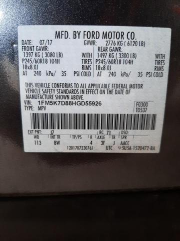 Photo 14 from auction – 2017 FORD EXPLORER X with VIN 1FM5K7D88HGD55926