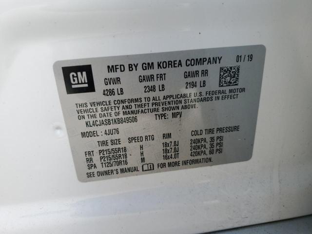 Photo 14 from auction – 2019 BUICK ENCORE PRE with VIN KL4CJASB1KB849506