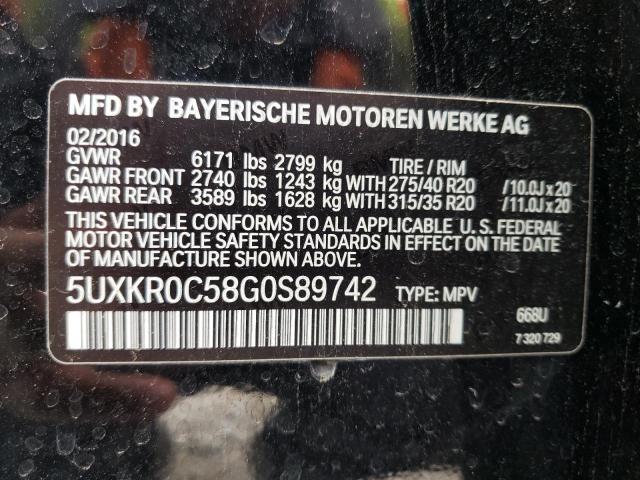 Photo 14 from auction – 2016 BMW X5 XDRIVE3 with VIN 5UXKR0C58G0S89742