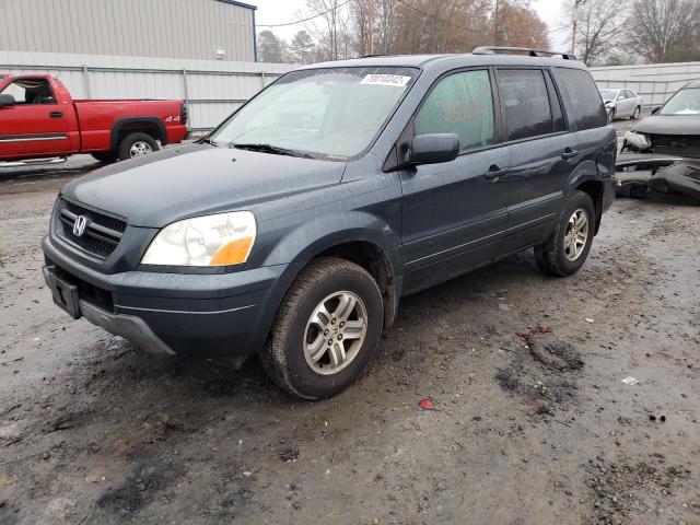 HONDA PILOT EXL 2005 with VIN 5FNYF18625B035244 - Photo from auction