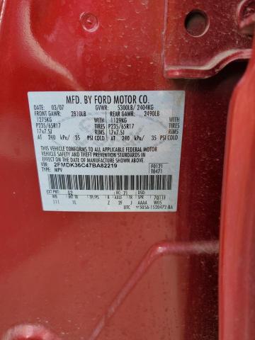 Photo 14 from auction – 2007 FORD EDGE SE with VIN 2FMDK36C47BA82219
