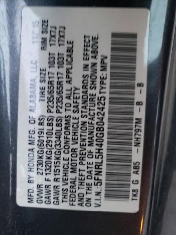Photo 14 from auction – 2016 HONDA ODYSSEY EX with VIN 5FNRL5H40GB042425