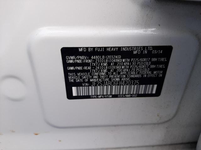 Photo 14 from auction – 2015 SUBARU FORESTER 2 with VIN JF2SJABC6FH420375