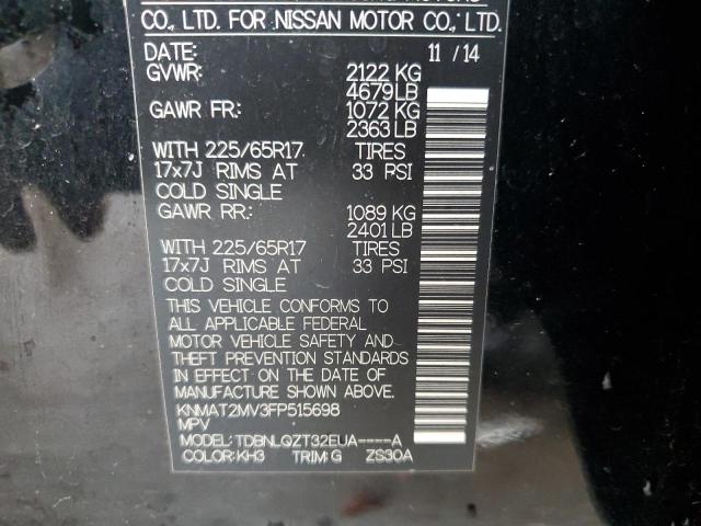 Photo 14 from auction – 2015 NISSAN ROGUE S with VIN KNMAT2MV3FP515698