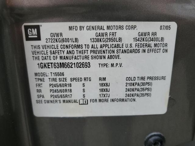 Photo 14 from auction – 2006 GMC ENVOY DENA with VIN 1GKET63M662102693