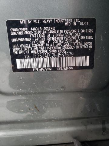 Photo 14 from auction – 2016 SUBARU FORESTER 2 with VIN JF2SJADC2GH567579