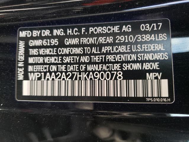 Photo 14 from auction – 2017 PORSCHE CAYENNE with VIN WP1AA2A27HKA90078