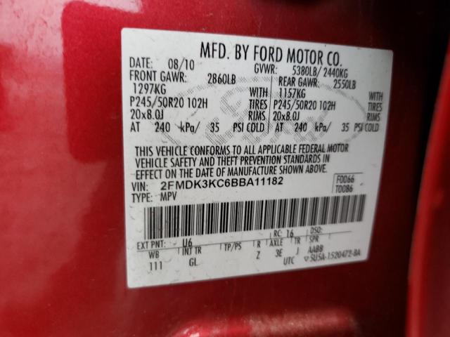 Photo 14 from auction – 2011 FORD EDGE LIMIT with VIN 2FMDK3KC6BBA11182