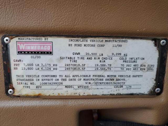Photo 10 from auction – 2000 FORD F550 SUPER with VIN 3FCNF53S3YJA09073