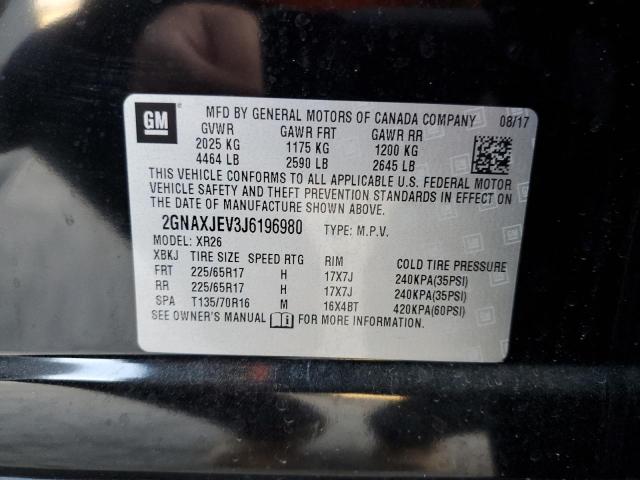 Photo 14 from auction – 2018 CHEVROLET EQUINOX LT with VIN 2GNAXJEV3J6196980