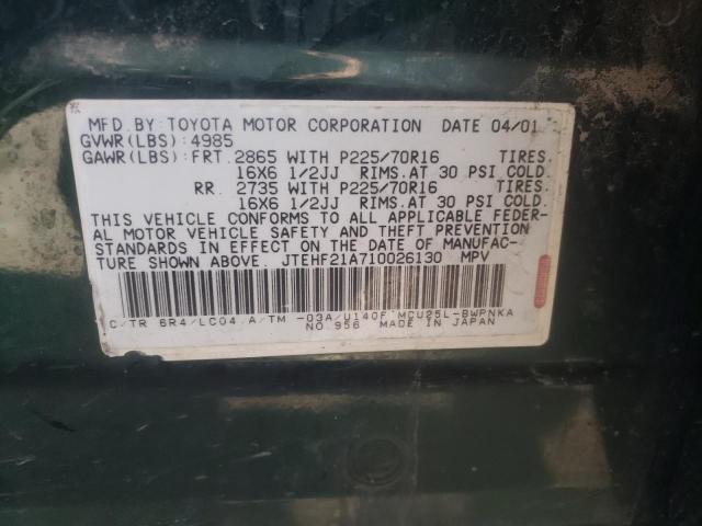 Photo 14 from auction – 2001 TOYOTA HIGHLANDER with VIN JTEHF21A710026130