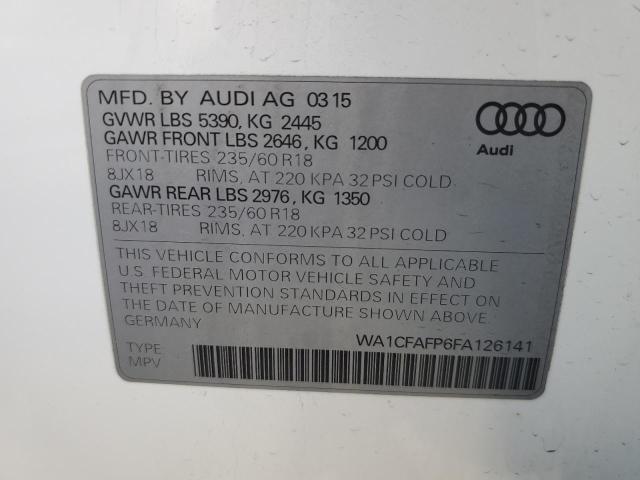 Photo 14 from auction – 2015 AUDI Q5 PREMIUM with VIN WA1CFAFP6FA126141