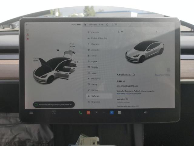 Photo 9 from auction – 2022 TESLA MODEL 3 with VIN 5YJ3E1EA8NF111443