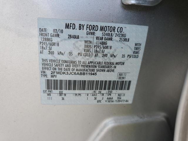 Photo 14 from auction – 2010 FORD EDGE SEL with VIN 2FMDK3JC6ABB11945