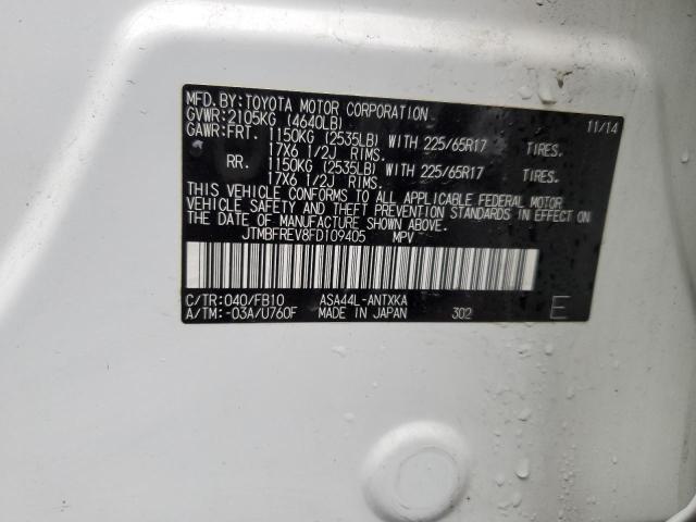 Photo 14 from auction – 2015 TOYOTA RAV4 LE with VIN JTMBFREV8FD109405