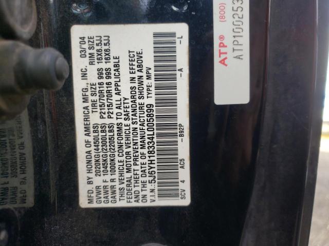 Photo 14 from auction – 2004 HONDA ELEMENT LX with VIN 5J6YH18334L005899