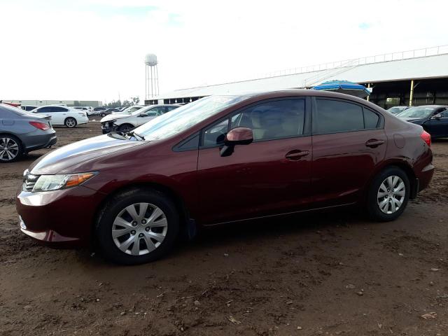 HONDA CIVIC LX 2012 with VIN 19XFB2F53CE326762 - Photo from auction
