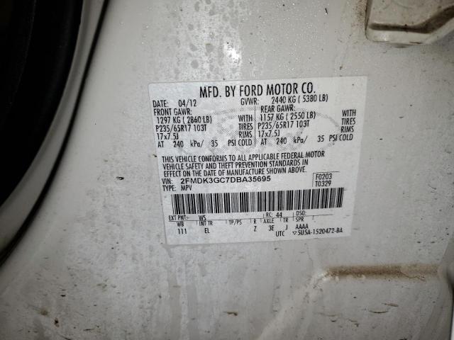 Photo 14 from auction – 2013 FORD EDGE SE with VIN 2FMDK3GC7DBA35695