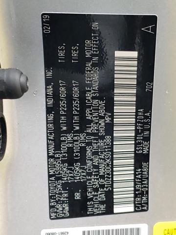 Photo 14 from auction – 2019 TOYOTA SIENNA with VIN 5TDZZ3DC2KS011388