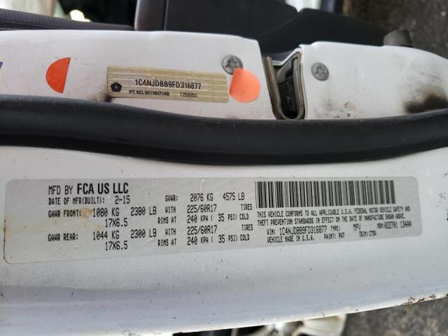Photo 14 from auction – 2015 JEEP COMPASS SP with VIN 1C4NJDBB9FD316877