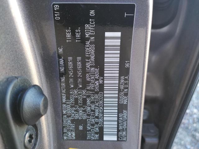 Photo 14 from auction – 2019 TOYOTA HIGHLANDER with VIN 5TDBZRFH5KS963203