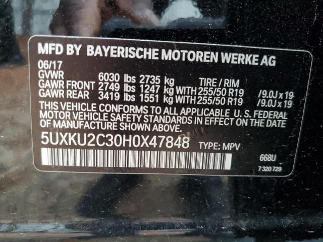 Photo 14 from auction – 2017 BMW X6 XDRIVE3 with VIN 5UXKU2C30H0X47848