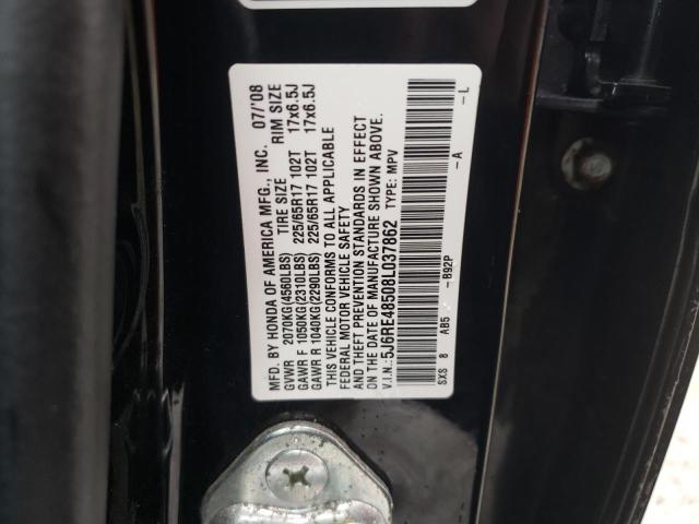 Photo 14 from auction – 2008 HONDA CR-V EX with VIN 5J6RE48508L037862