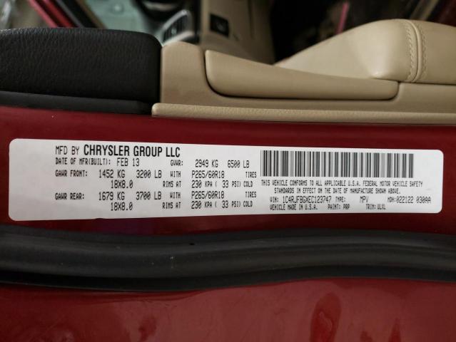 Photo 14 from auction – 2014 JEEP GRAND CHER with VIN 1C4RJFBGXEC123747