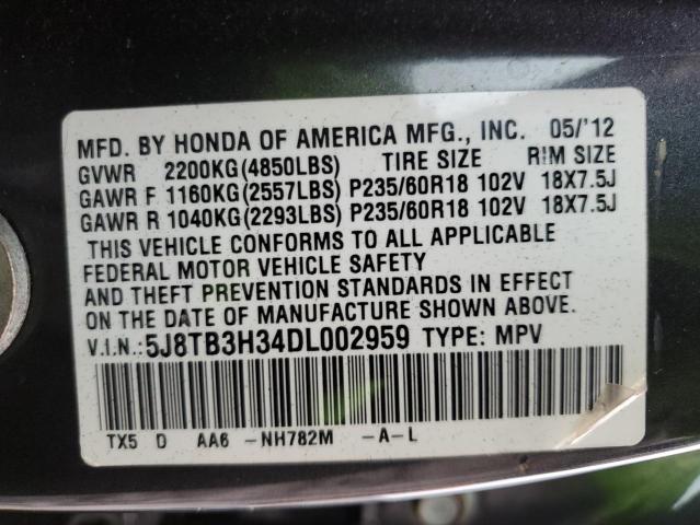 Photo 14 from auction – 2013 ACURA RDX with VIN 5J8TB3H34DL002959